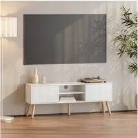 en.casa Lowboard, »Eskilstuna« Fernsehtisch 120x29,5x46,5cm Weiß