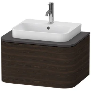 Duravit Happy D.2 Plus Konsolenwaschtischunterbau wandhängend Nussbaum gebürstet Matt 650x480x354 mm HP4940069690010