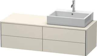 Duravit XSquare Konsolenwaschtischunterbau wandhängend Taupe Matt 1400x548x400 mm - XS4913R9191 XS4913R9191