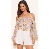 LIPSY Rüschenbluse Lipsy Trägertop mit freier Schulter und Rüschen (1-tlg)