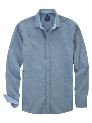 OLYMP - Regular Fit: Freizeithemd blau - Gr. - XL