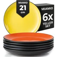 MiaMio Teller Le Papillon kleine Teller, bunt, (6 St), Ø 20,5 cm, 6-teilig