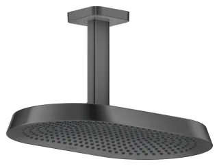 Hansgrohe AXOR ShowerSphere Kopfbrause 370/220 2jet mit Deckenanschluss, Brushed Black Chrome, 39757 39757340