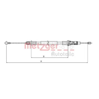 Metzger Handbremsseil hinten Nissan Opel Renault
