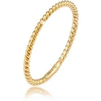 Elli Premium Fingerring Gedreht 375 Gelbgold