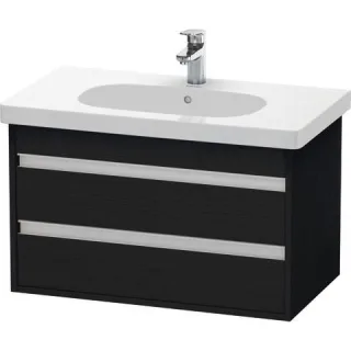 Duravit Ketho Waschtischunterbau wandhängend Eiche Schwarz Matt 800x455x480 mm - KT664701616 KT664701616