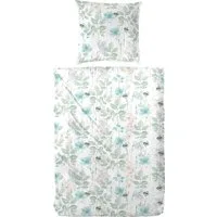 Primera Bettwäsche Aquaflower, Flanell, 2 teilig, mit zarten Blumen