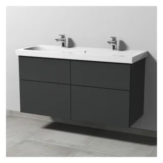 Sanipa 3way Waschtischunterbau zu Geberit iCon Light Waschtisch mit 4 Auszügen, Anthrazit-Matt SM57622