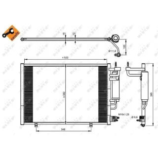 NRF Klimakondensator + Trockner Ford Fiesta 6 350205