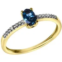 Vivance by Lascana Fingerring 585/- Gelbgold London Topas und Diamant