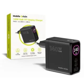 Mobile Origin 140W GaN Charger PW21 2x USB-C + 2x USB-A