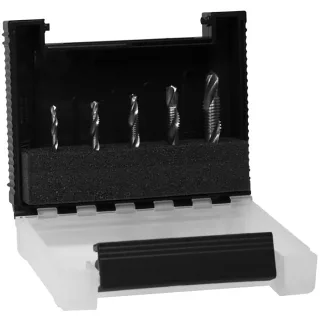 Wiha Kombigewindebohrer-Bit Set 5-teilges Set 1/4 zoll in Box - 5 Stück - 28026