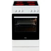 Amica Elektro-Standherd SHC 903 031 W, mit Teleskopauszug nachrüstbar, Steam Clean, Komfortables Kochen und Backen mit übersichtlicher Handhabung