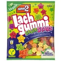 NIMM2 Süßigkeit, Storck Nimm2 Lachgummi Sauer Stars Fruchtgumm mit Vitaminen 250g