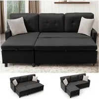 HOMYEDAMIC Schlafsofa 172 x 187 cm Schlafsofa 2-Sitzer Sofa Couch, Schlafsofa mit Matratze Variables Sofa Doppel-Liege