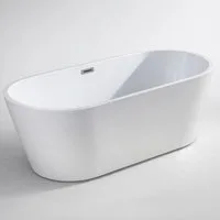 welltime Badewanne Tavira, Freistehend, (170x74x60 (LxBxH), Sanitäracryl, mit Pop Up Ventil