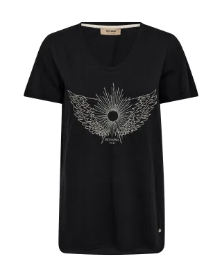 MOS MOSH - MMGethi O-SS Glam Tee black - Gr. - S