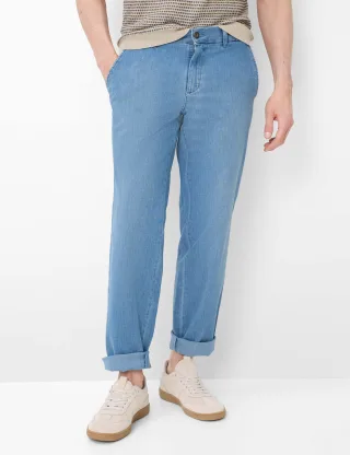 Eurex by Brax Herren Chino Style THILO BLEACHED, denim hellblau, Gr. 25U