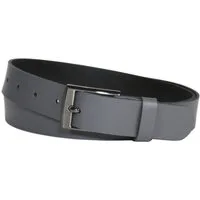 COLOGNEBELT Ledergürtel C20-SL 3 cm breiter Ledergürtel in Grau mit eckiger Gürtelschließe