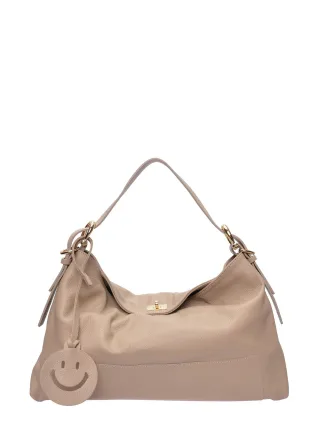 Luisa Vannini Beige Rindsledertasche