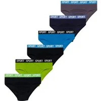 LOREZA Slip 6er Set Jungen Slips Baumwolle - Basics - Bunt (Set, 6-St)