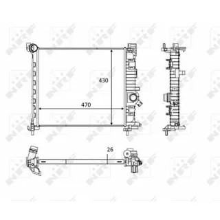 NRF Motork?hler gel?tet Opel Meriva B 1,4 58473