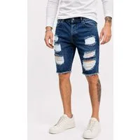 behype Jeansshorts im Destroyed Look als Kurze Hose für Herren Sommer-Shorts Bermuda für Männer aus 100% Baumwolle