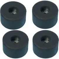 Adam Hall Möbelfuß, (Fittings, Füße), 4906 Gummifuß Pack 38 x 10 mm mit Stahlscheibe, geblistert - Füße