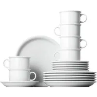 Thomas Porzellan Kaffeeservice Trend Weiß, 6 Personen, Porzellan, 18-tlg.