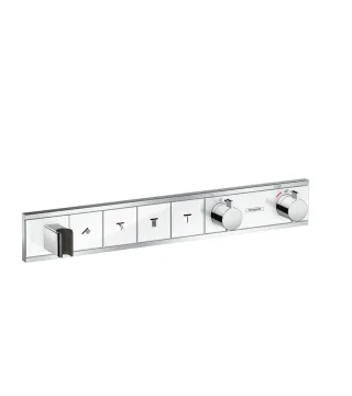Hansgrohe Thermostat Unterputz RainSelect Fertigset 4 Verbraucher weiss/chrom, 15357400 15357400