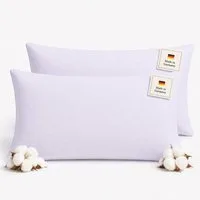 NEXGEN Luxus Baumwollkissen Kopfkissen Hotelkissen Schlafkissen Hotelqualität, Made in Germany, Füllung: Premium Füllwatte, Bezug: Baumwolle, Seitenschläfer, Bauchschläfer, Rückenschläfer, Spar-Set, Hergestellt in Deutschland, Deluxe Komfort