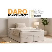 Deine Möbel 24 Boxspringbett DARO Boxbett Polsterbett Komplettbett Bett mit einer Matratze H4 (Taschenfederkernmatratzen 7 Zonen H4 Grau Hellgrau Schwarz Anthrazit Beige Samt Velour, 2-St., Taschen-federkernmatratze 7 Zonen H4 PREMIUM Bett), inkl Top