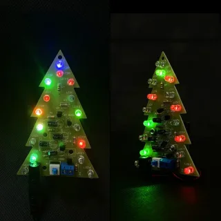 16-light Christmas Tree Components Tri-color/Colorful DIY Electronic Kits Electronics Training Exercises