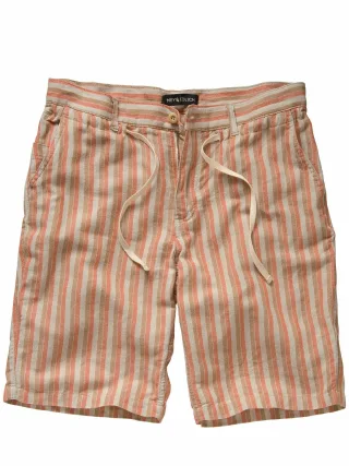 Mey & Edlich Herren Will-raus-Shorts Orange 65 % Leinen, 35 % Baumwolle
