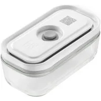 Zwilling Vakuumbehälter Vakuum Box S Fresh & Save Glas, Borosilikatglas, Kunststoff BPA frei, Silikon, (1-tlg), Vakuum Box S Fresh & Save Glas, 0,35 l, Borosilikatglas, grau