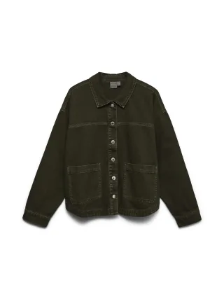 VERO MODA - VMJAMIE LS DENIM SHACKET MIX GA NOOS Forest Night - Gr. - XL