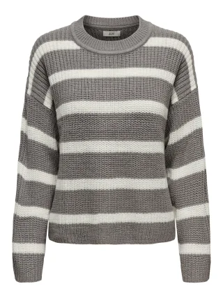 JDY - JDYJUSTY L/S STRIPE PULLOVER KNT NOOS December Sky - Gr. - L
