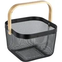 WENKO Aufbewahrungskorb Bambusa, BxTxH: 25x25x17 cm