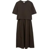 s.Oliver Midikleid Kleid Midikleid im Fabricmix mit Eingrifftaschen