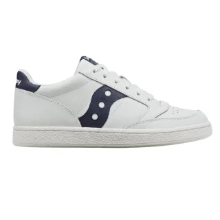 Saucony - "Jazz" Sneaker für Damen, Leder, Cupsohle (Weiß/Marine)