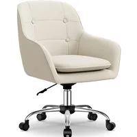Adormii Bürostuhl Schminkstuhl,Homeoffice Stuhl mit Armlehnen,Drehstuhl mit Rrollen (Boucle-Gewebe,höhenverstellbar,für Schminktisch,Arbeitszimmer, Schlafzimmer,150kg)