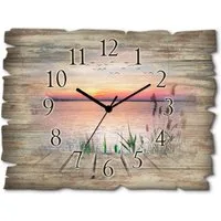 Artland Wanduhr Der See in den Farben der Wolken (wahlweise mit Quarz- oder Funkuhrwerk, lautlos ohne Tickgeräusche)