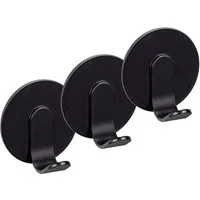 WENKO Wandhaken Turbo-Loc® Modell Uno Bivio, (Set, 3-St), Klebehaken aus Aluminium für Bad und Gäste-WC, Befestigen ohne Bohren