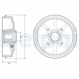 Delphi Bremstrommel inkl. Lage Citroen C-Elysee C3 C4 Ds3 DS Ds Peugeot 208 301