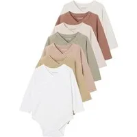 vertbaudet Langarmbody Bio-Kollektion: Baby Wickelbodys BASIC 7er-Pack