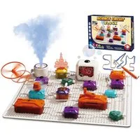 Esun Experimentierkasten Elektronik Baukasten, Experimente für Kinder, 50 STEM Physikspielzeug, (Set, 50-tlg., Komplettset), Blasenmacher, Ventilator, Fliegender Hubschrauber
