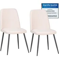 Albatros International Esszimmerstuhl Esszimmer Stühle 2er Set BONO, Stuhl Stühle Esszimmerstühle, Küche (2er Set, Beige, Stoff Bezug), Küchenstuhl Küchenstühle Essstühle für den Esstisch Ess Stühle