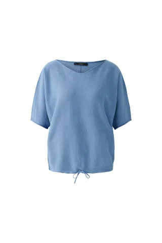 Oui - Baumwollpullover ocean blue - Gr. - 44