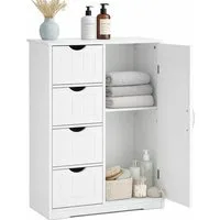 SURFOU Badkommode Badezimmerschrank Badezimmer-Aufbewahrungsschränke (mit großer Schublade), mit verstellbaren Regalen für Badezimmer, Wohnzimmer, Schlafzimmer