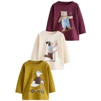 Next Langarmshirt 3er-Pack Langarmshirts mit Grafik (3-tlg)